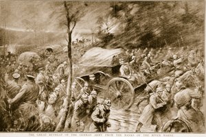 De grote terugtocht van het Duitse leger van de oevers van de rivier de Marne in 1914 door Joseph Ratcliffe Skelton